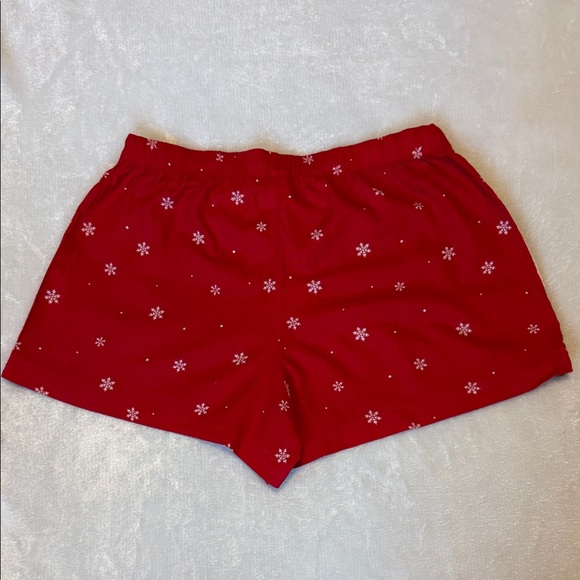Victoria’s Secret Red Snowflake Print Pajama Shorts Size Small - Picture 3 of 4